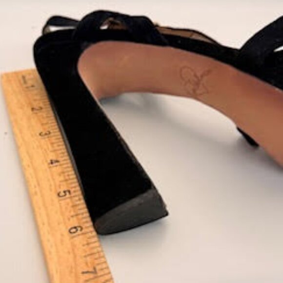 Sam Edelman Black Suede Platform Heels Size 10.5 - Picture 10 of 14